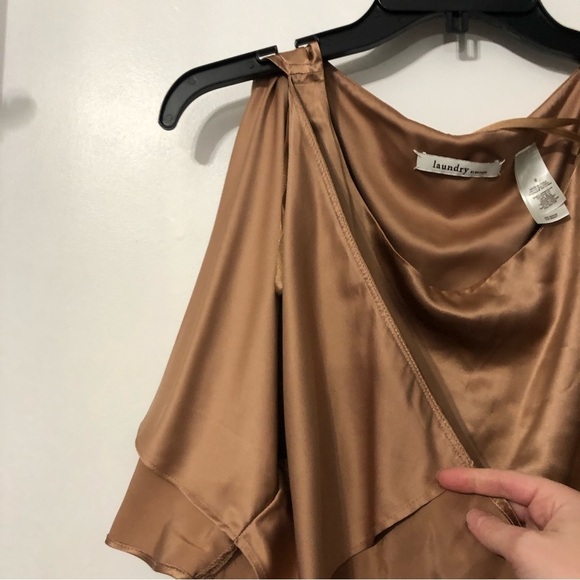 Laundry by Design Metallic Gold Silky Dress 6 - Picture 7 of 7